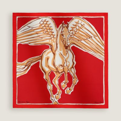 【高級感溢れるペガサス柄☆】カレ90 Libre Comme Pegase HERMES Libre Comme Pegase scarf 90 | Hermès USA